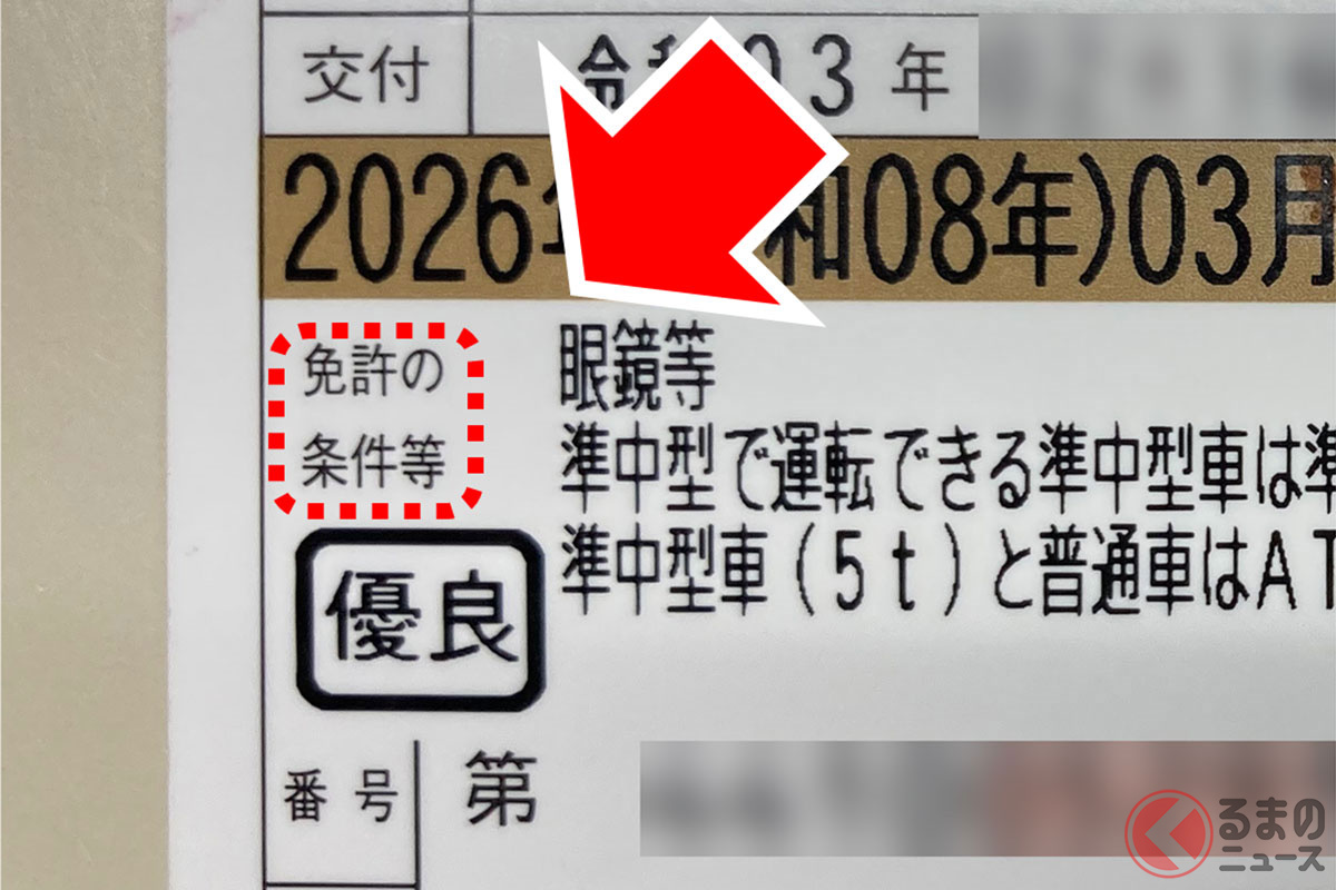 再確認したい「免許の条件」とは