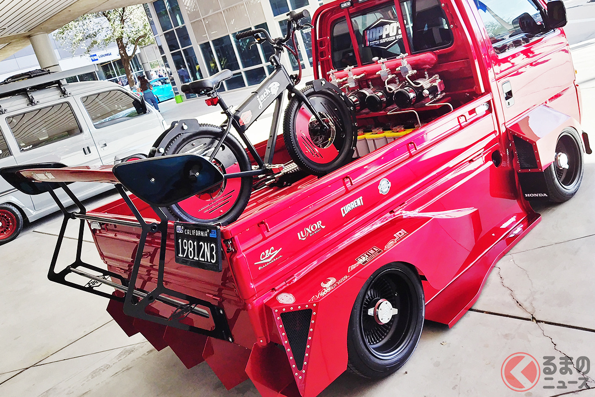 ハイドロサス装備!? ヤンチャなカスタマイズを全身に施し生まれ変わったホンダの軽トラ「アクティトラック」