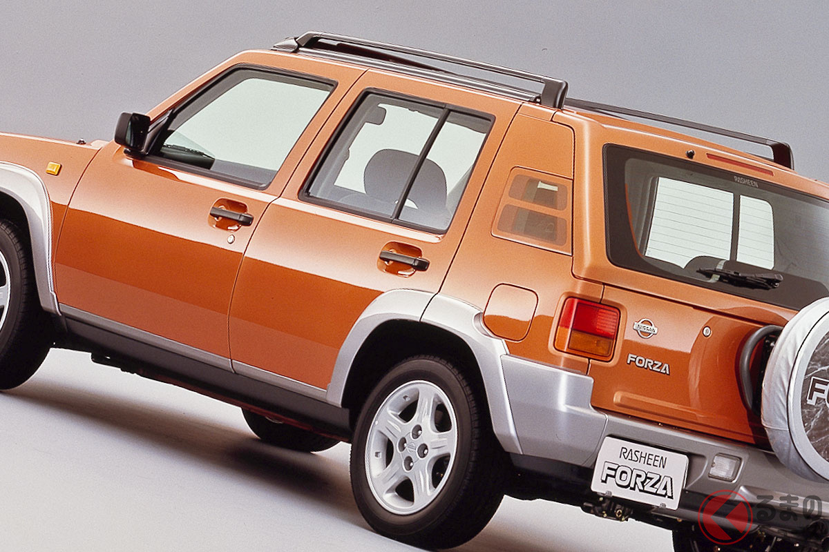 めちゃカクカク! 写真は1998年4月追加の上級3ナンバーモデル「ラシーン フォルザ」