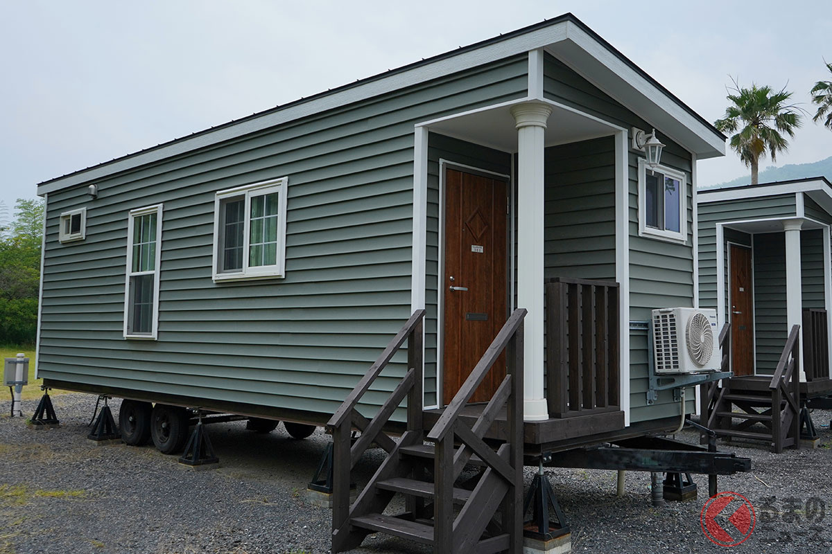 車輪付きで移動可能な「トレーラーハウス」