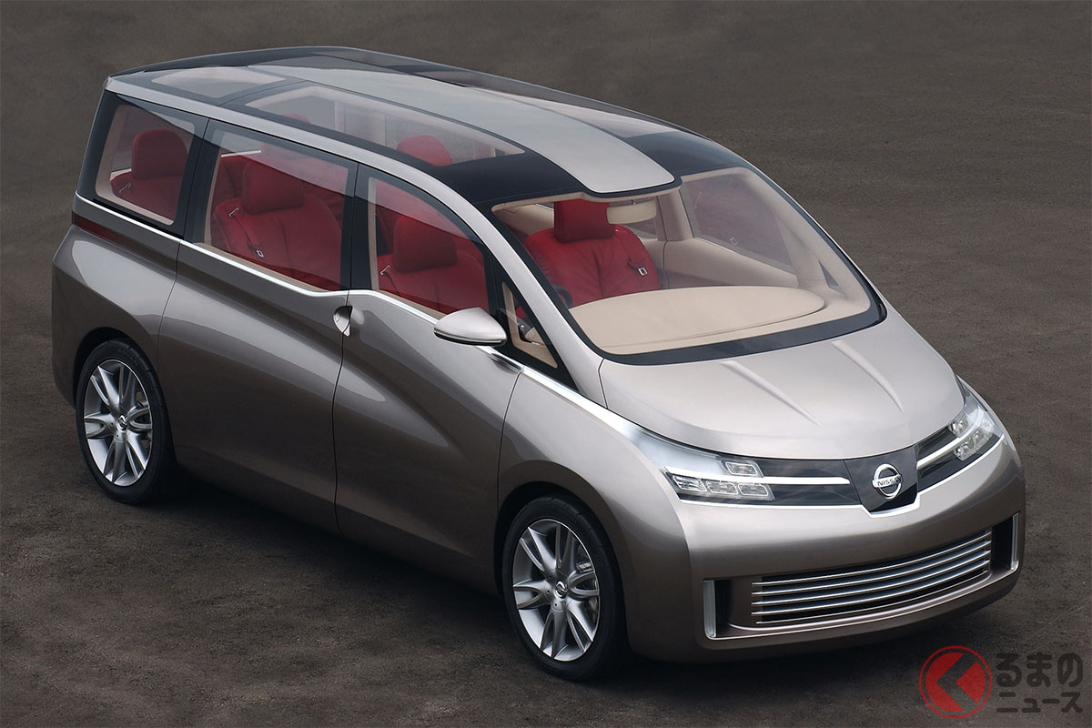 2005年の第39回「東京モーターショー」に出展された日産のコンセプトカー「アメニオ(Amenio)」は、2010年に登場した現行エルグランドの原型となっています