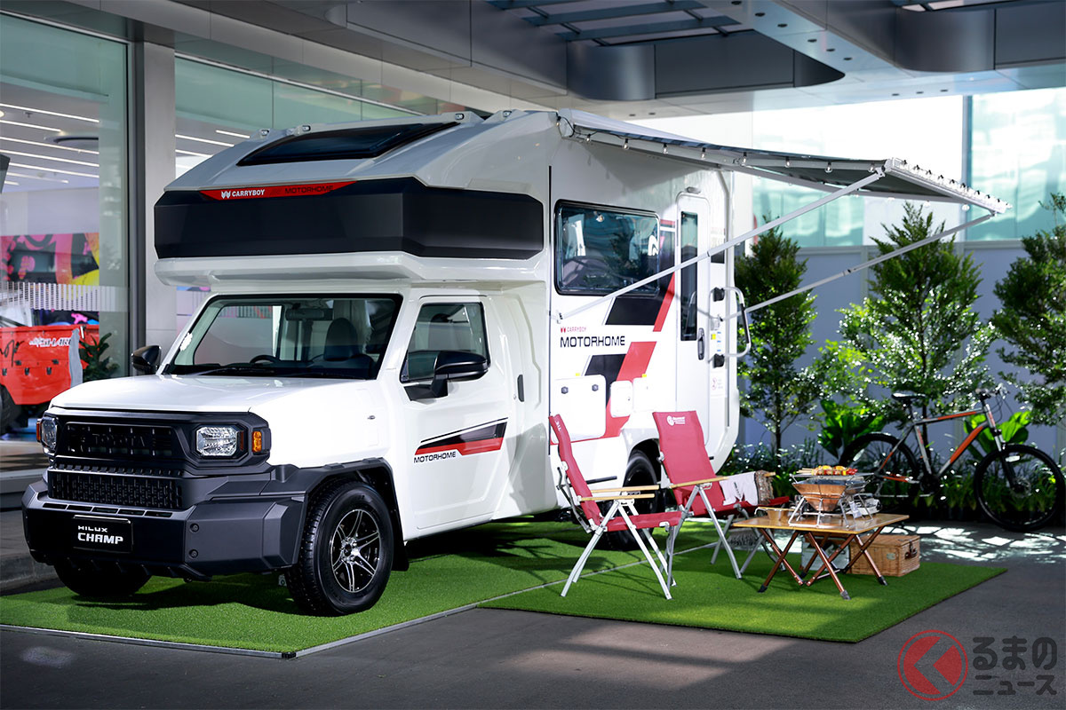 トヨタ新型「ハイラックスチャンプ モーターホーム」(キャンピングカー)仕様車