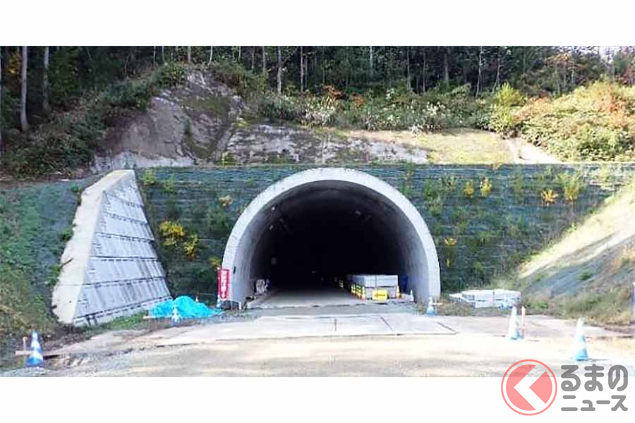 国道47号「新庄古口道路」岩清水トンネル（仮称）の工事状況。2023年10月現在（画像：国土交通省東北地方整備局山形河川国道事務所）