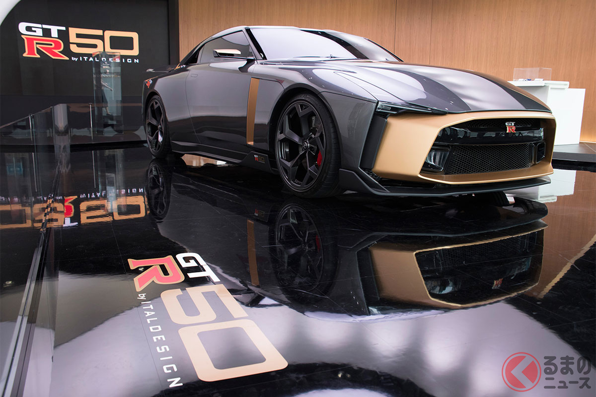 東京・銀座で一般公開された際の「Nissan GT-R50 by Italdesign(イタルデザイン)」