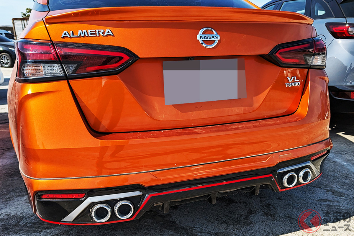 めちゃスポーティなセダン! タイの街中で遭遇した「アルメーラ」