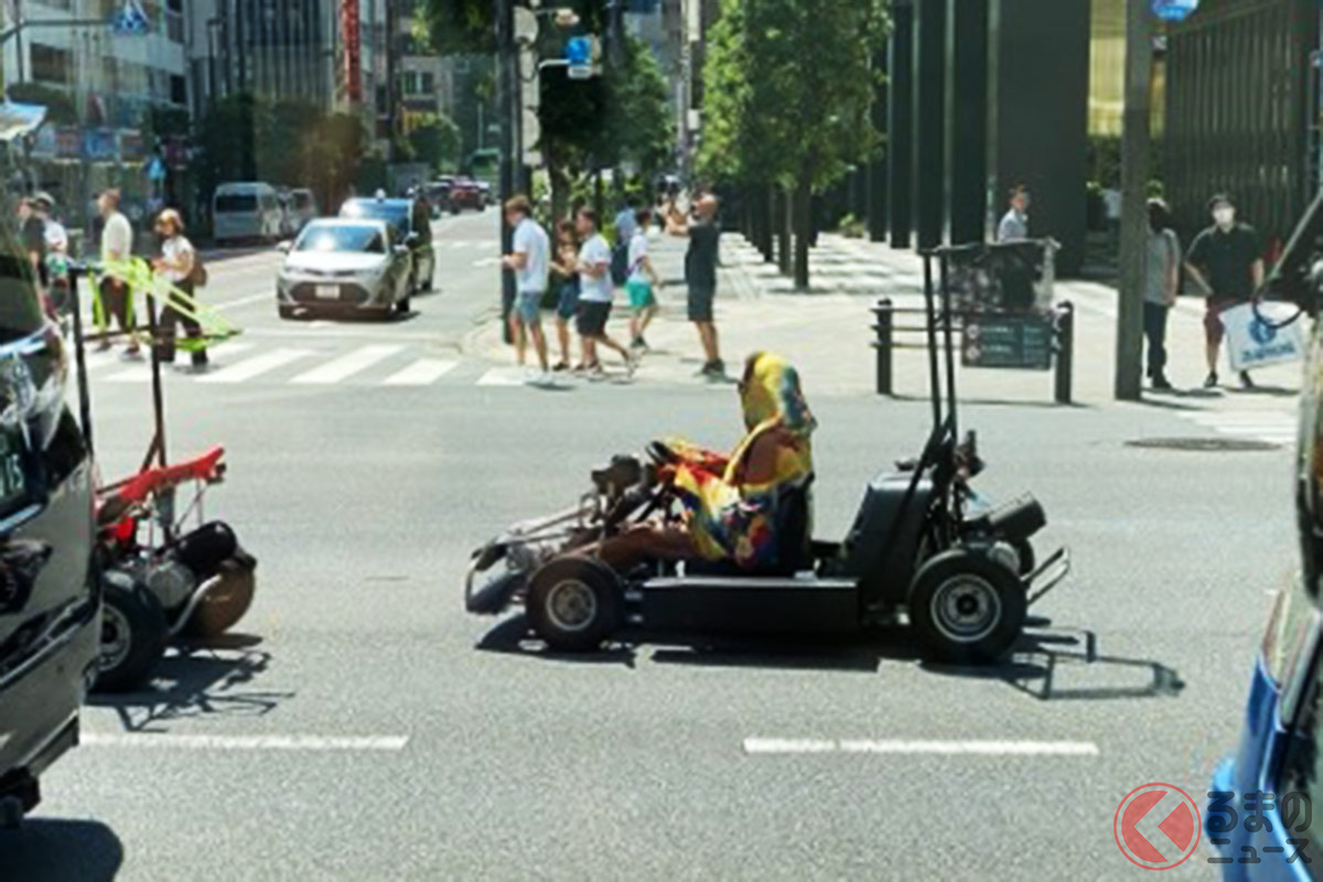 観光庁より旅行会社業界団体に対して、一部の違法な公道レンタルカート事業者によるツアーの斡旋は、旅行業法違反に該当し処分対象になる旨の通達がされた(画像提供:訪日外国人安全運転支援機構)