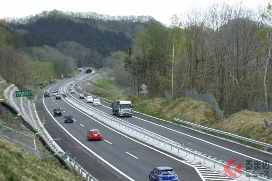 2016年に開通した道東道の白糠IC~阿寒IC間(画像:国土交通省北海道開発局)