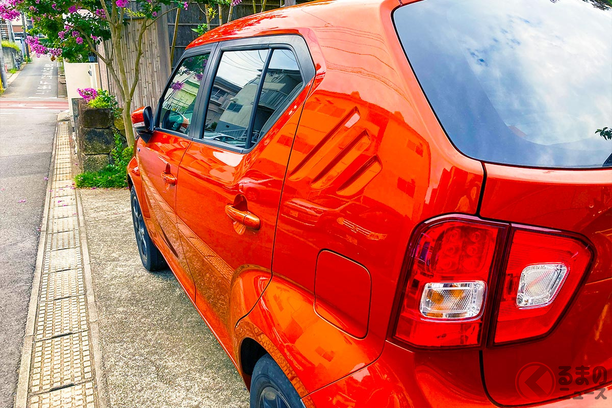 きちんと自宅のスペースに収まるように駐車しましょう