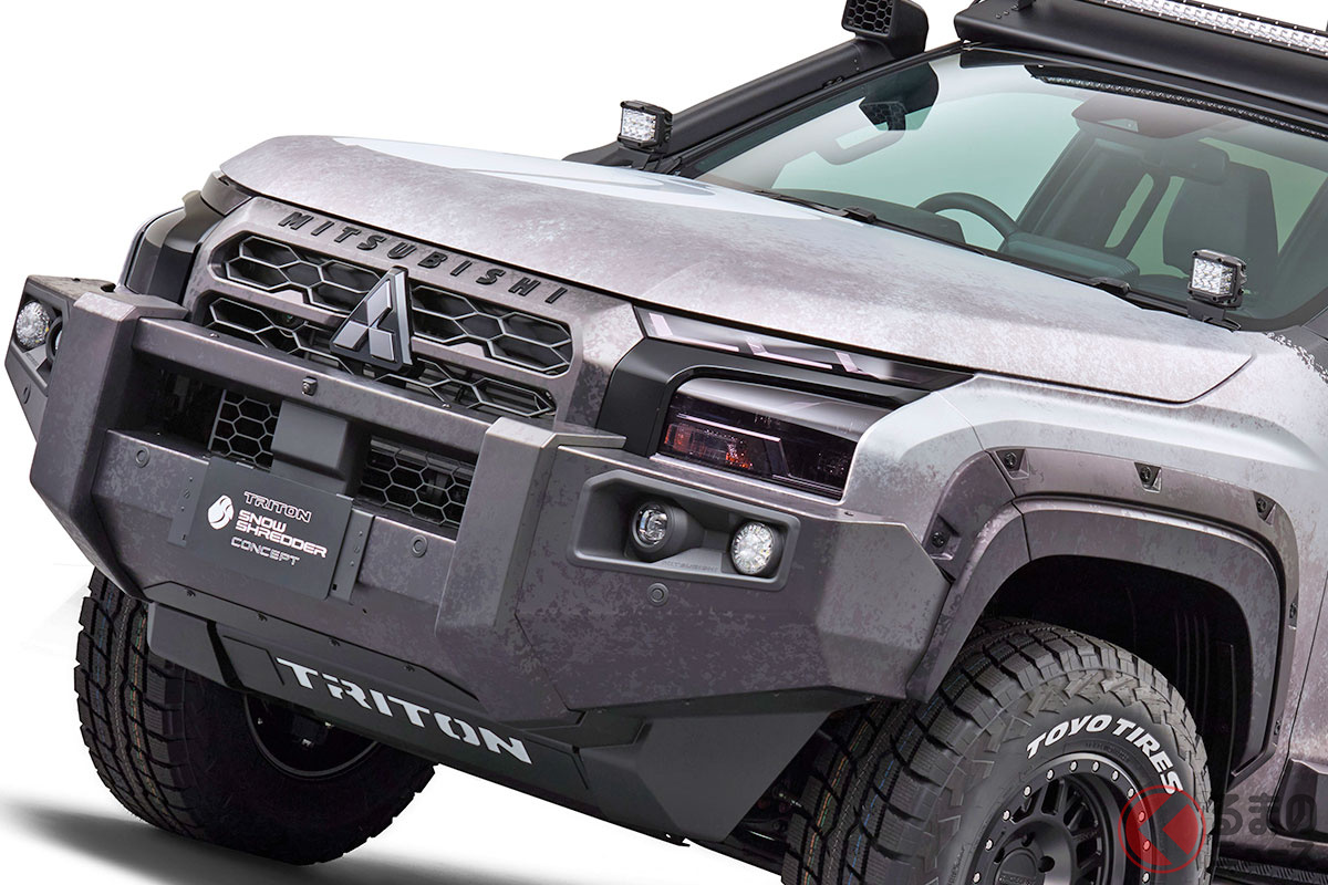 2月に発売予定の新型「トライトン」コンセプトモデル「トライトン SNOW SHREDDER CONCEPT(スノーシュレッダーコンセプト)」