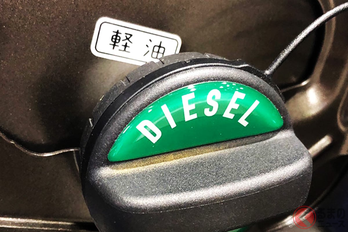 ディーゼル車では給油口にディーゼルと表記されていることもある