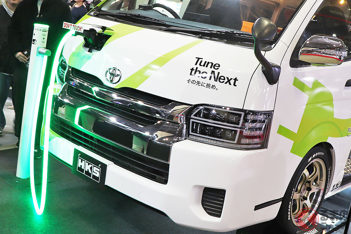充電できるハイエース!? HKSが製作した「e-HIACE MULTI ENERGY CONCEPT(イーハイエース マルチエナジー コンセプト)」
