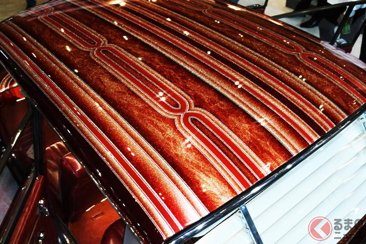 屋根のカスタムペイントが最もこだわっている点だと言う!