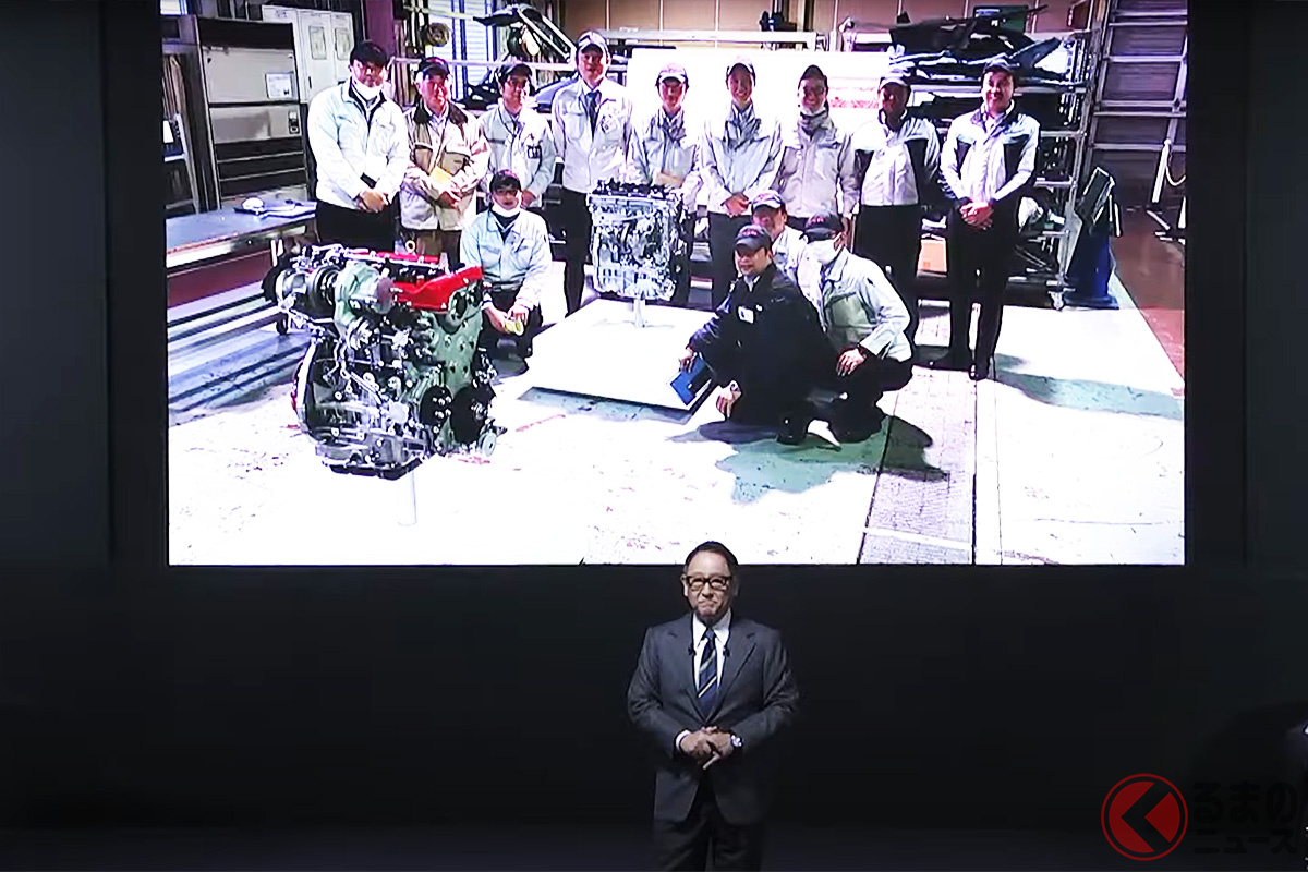 東京オートサロン2024で「プレスブリーフィング」ではなく「モリゾウからの新年のご挨拶」が行なわれた(画像引用:TOYOTA GAZOO Racing 公式YouTube)