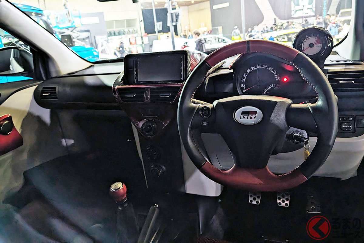 トヨタ「iQ」に各所チューニングを施された「iQ GRMN」とは?(画像は東京オートサロン2024でお披露目されたモリゾウのトヨタ「iQ GRMN」)