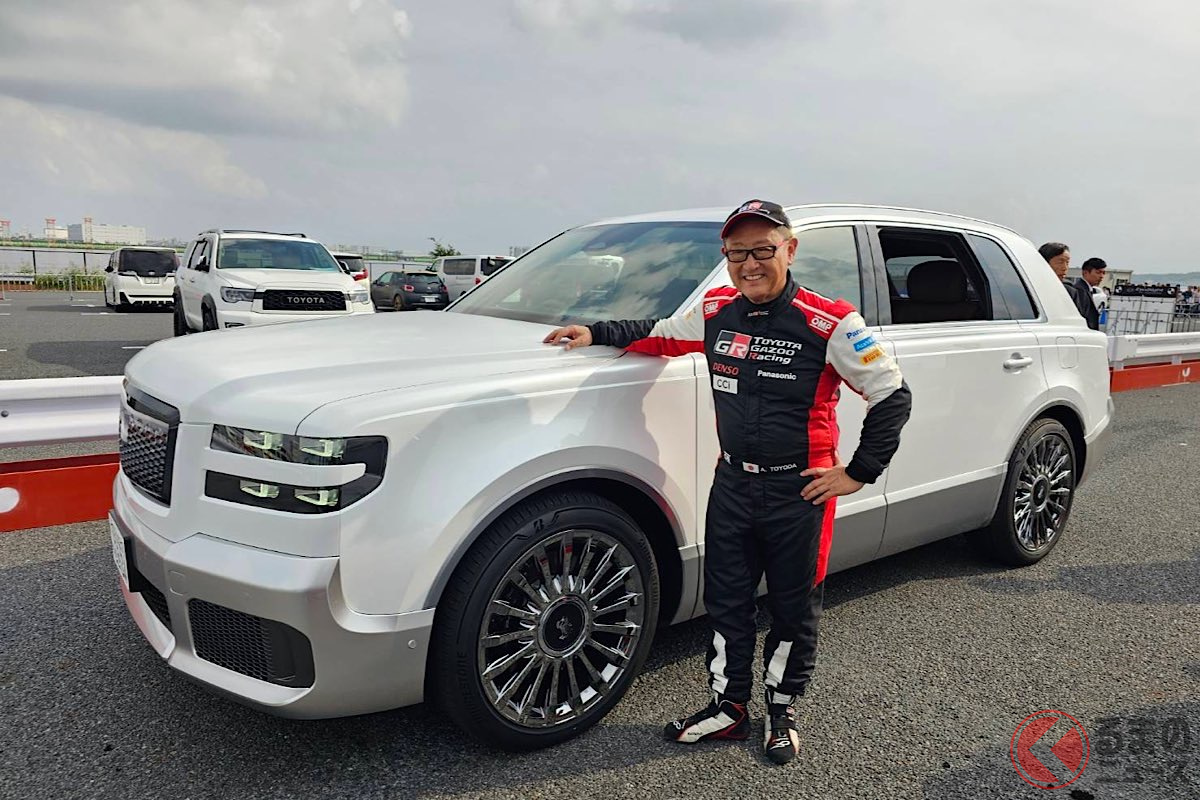 スーパー耐久やジャパンモビリティショーに乗ってきていたモリゾウ氏(撮影:山本シンヤ)