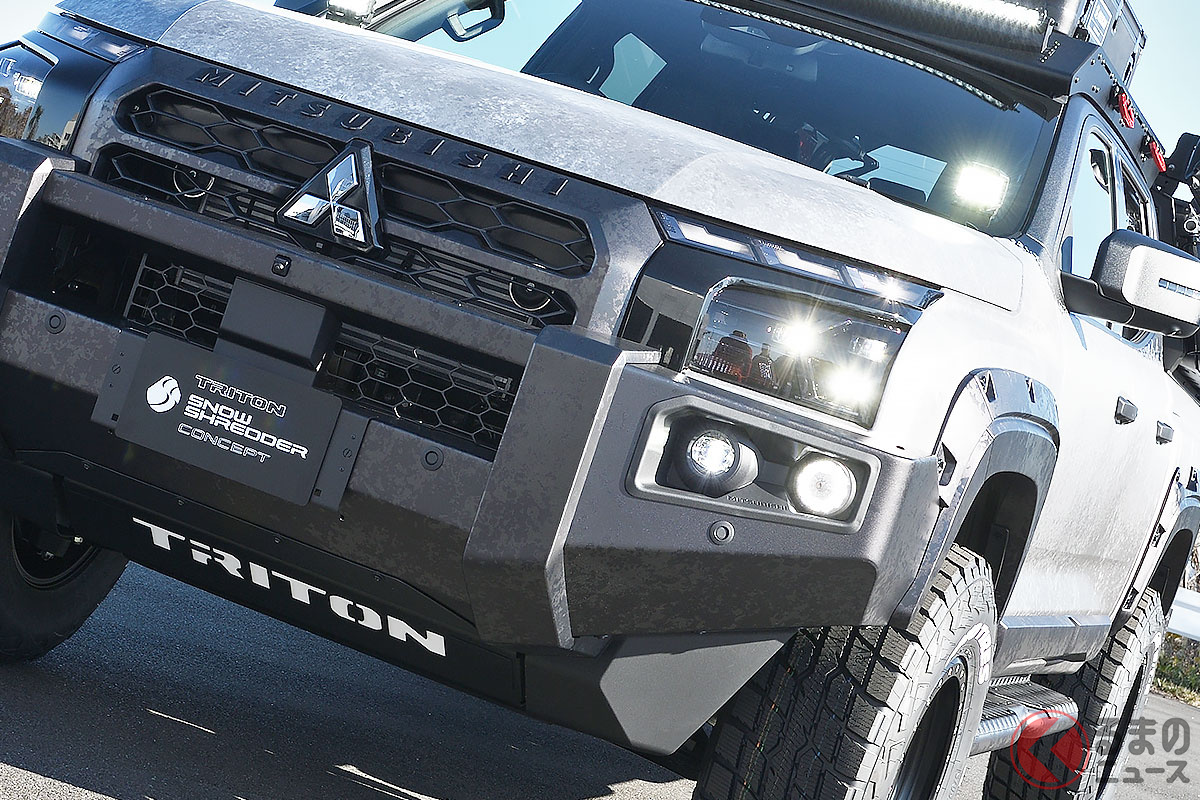 もはや「パジェロ」の再来!? 写真は三菱 新型「トライトン」をベースにしたカスタムモデル「SNOW SHREDDER CONCEPT(スノーシュレッダーコンセプト)」