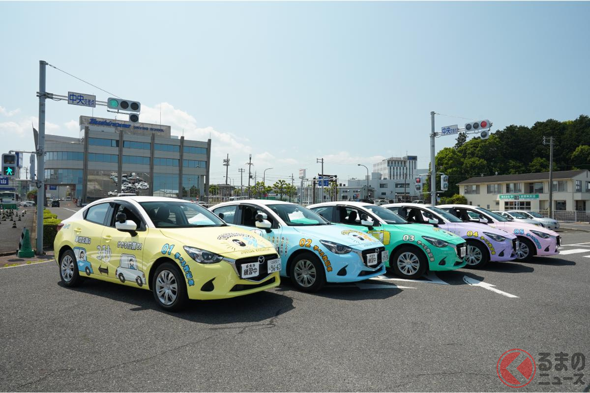 全5種類が存在する「学べる教習車」(画像提供:月の輪自動車学校)