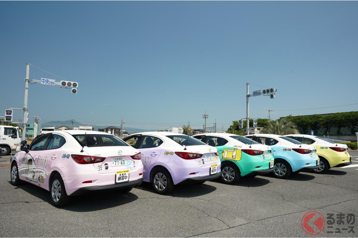 教習車を見るだけで学べる?(画像提供:月の輪自動車学校)