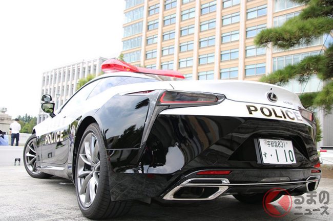 レクサスパトカー 1700万円超え「レクサス・パトカー」実車展示！ さらに「GT-R」＆「NSX