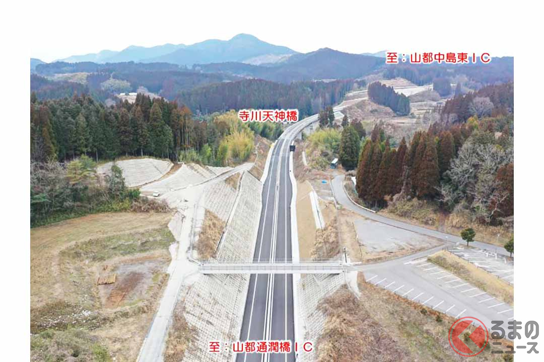 開通を控える九州中央道の延伸区間。2024年1月現在（画像：国土交通省九州地方整備局熊本河川国道事務所）