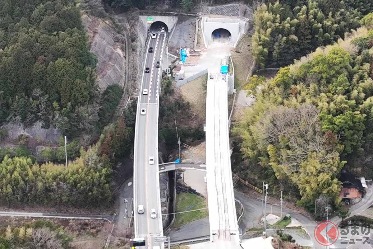 工事が進む八木山バイパス(画像:国土交通省)