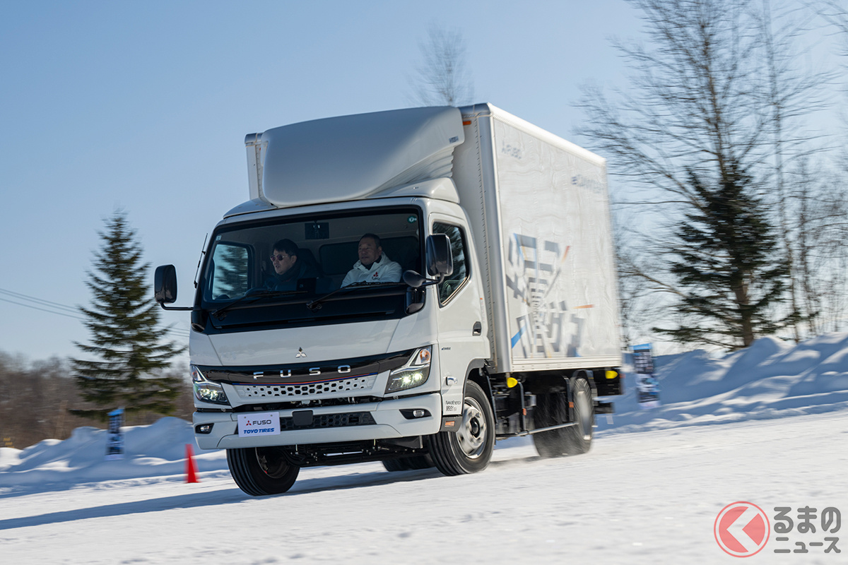 eキャンターでまさかのジムカーナ!?