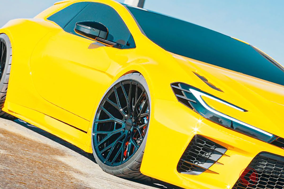 ド迫力の2ドア&ワイドボディ化!? 最新型「プリウス」のカスタムレンダリング(Photo:zephyr_designz)