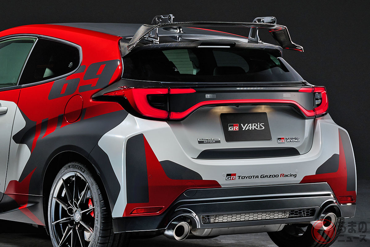 写真は特別仕様車「GRヤリス RZ“High performance・Kalle Rovanpera Edition(ロバンペラ エディション)」