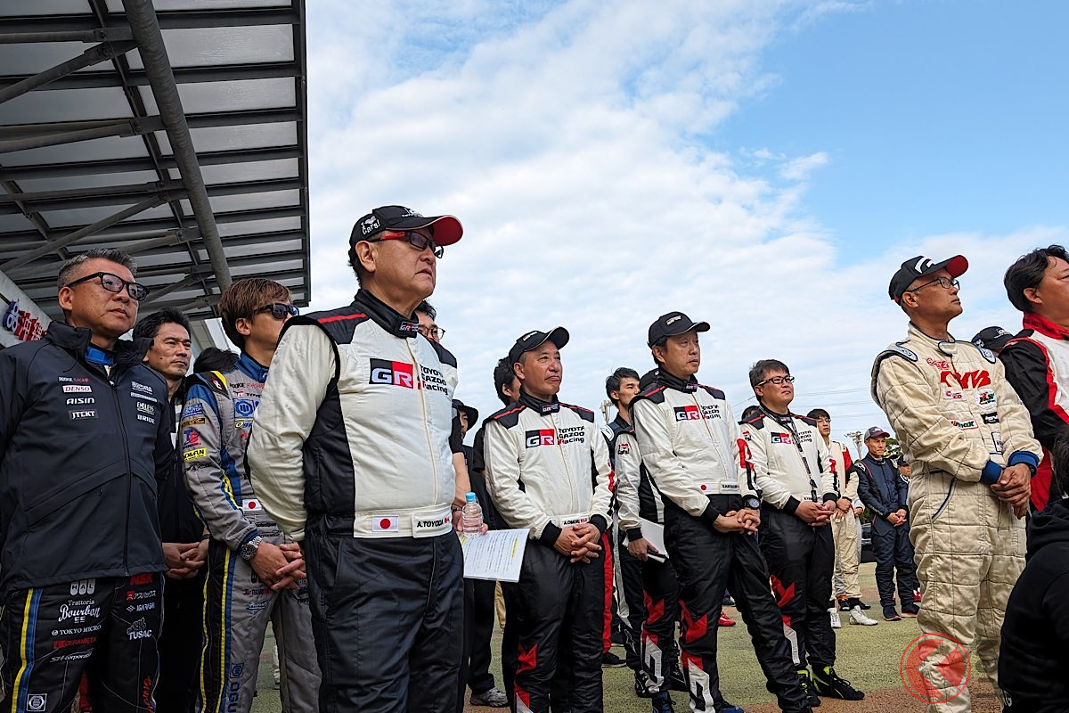 エントランス代表として挨拶をしたモリゾウ選手