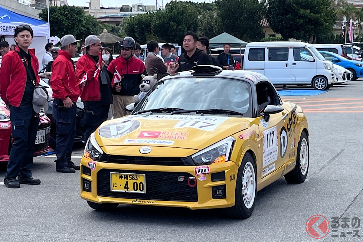 ラリチャレ沖縄には地元「沖縄ナンバー」のチームも参戦