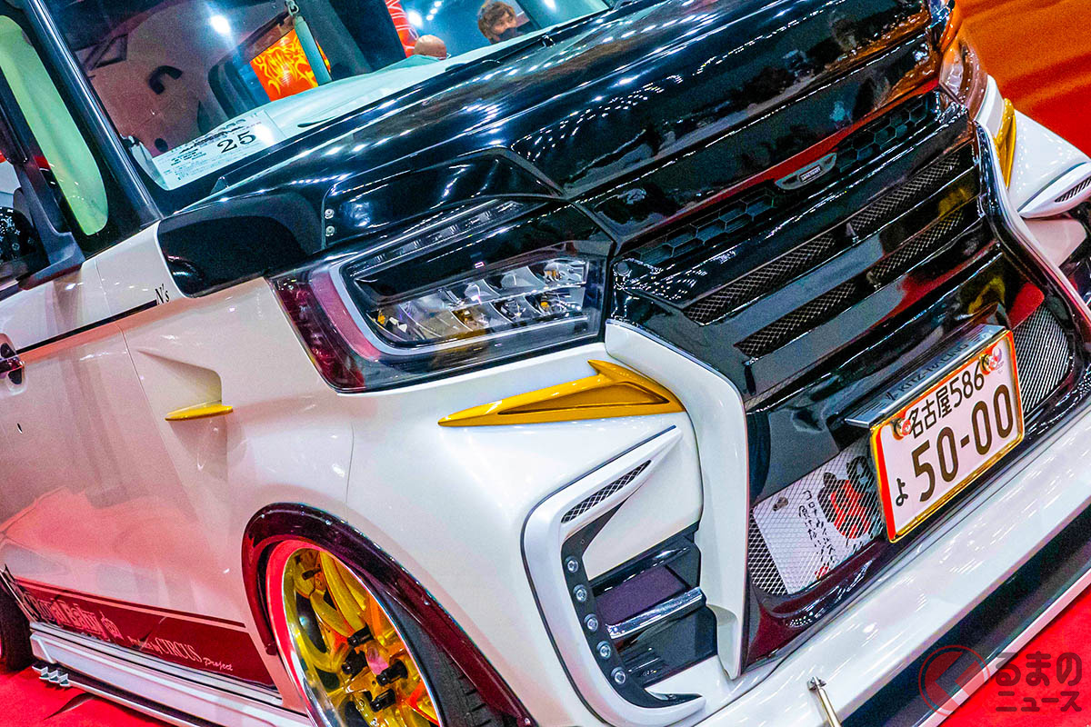 レクサス顔!? 激しいカスタムが施されたホンダ「N-BOX」