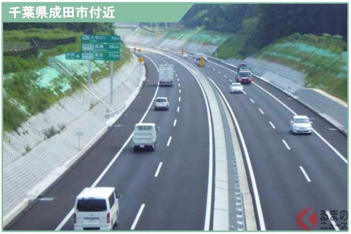 圏央道の成田市内の開通イメージ（画像：国土交通省）。