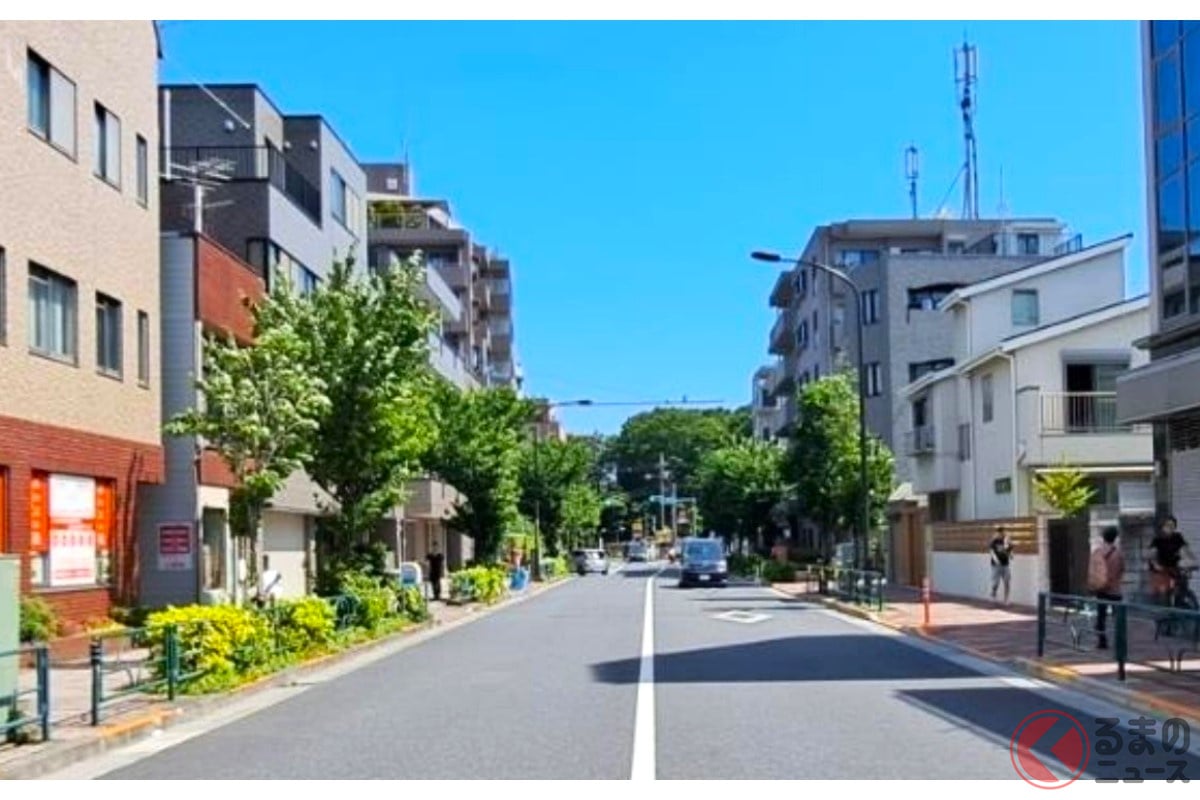 一部が都市計画道路として完成済みの「中杉通り」（画像：東京都）。