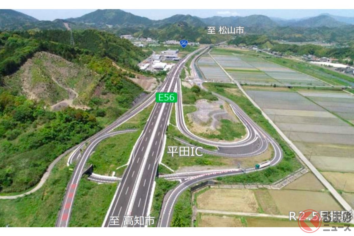 2020年に開通した中村宿毛道路（画像：国土交通省）。