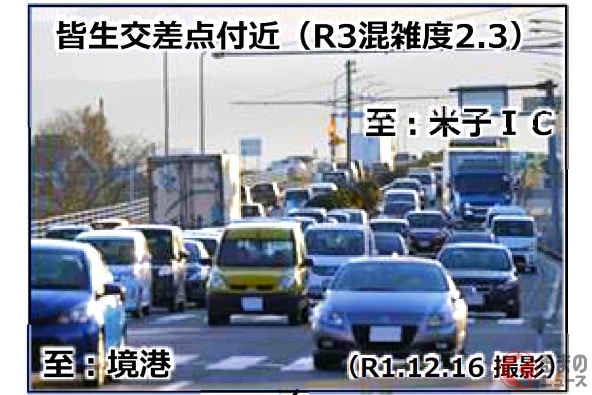 米子～境港をむすぶ国道431号は混雑が課題となっている（画像：国土交通省）。