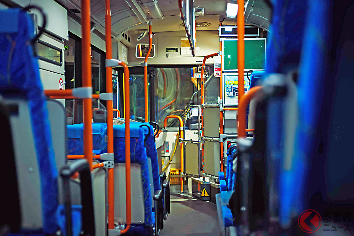 乗客は転ばないようにつり革や手すりにつかまることが必要(画像はイメージです)