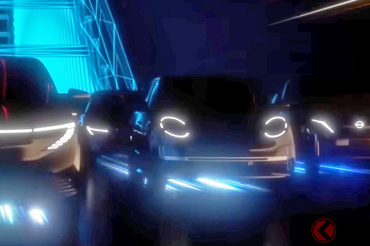 日産の新たな経営計画「The Arc」において公開されたティザー動画のなかで注目された「丸目のコンパクトカー」