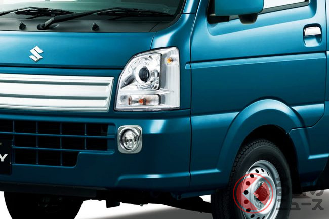 スズキが新型「軽トラック」発売！ 斬新デニムブルー採用!? 5速MT進化