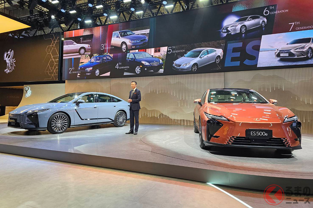 レクサス新型「ES」発表会の様子(撮影:山本シンヤ/上海モーターショー2025)
