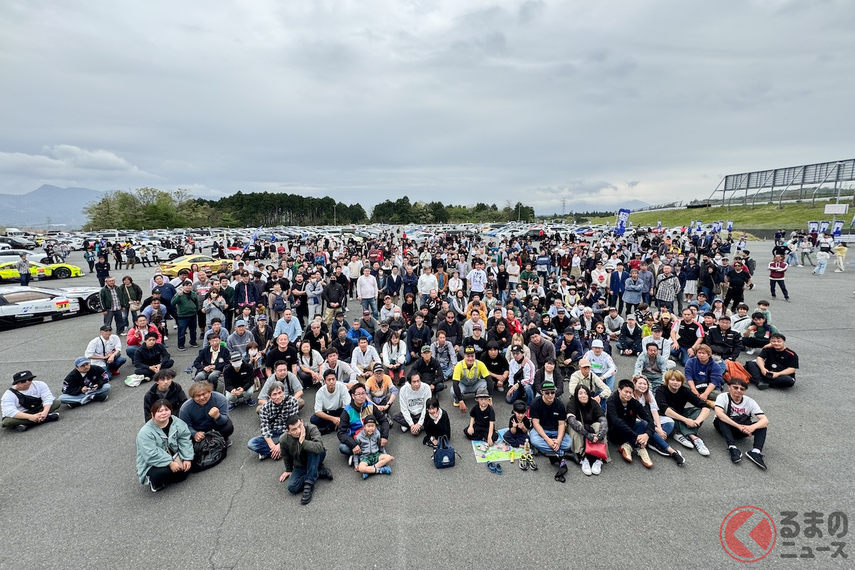 2024 RAYS FAN MEETINGに参加した皆さん 車両台数は700台オーバーで、参加者は1000人以上?
