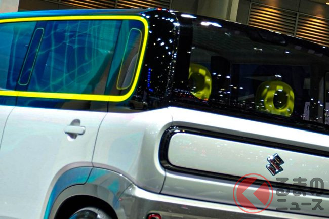 スズキ新型「ハスラー」!? カクカクデザイン＆斬新「ロの字」テールが