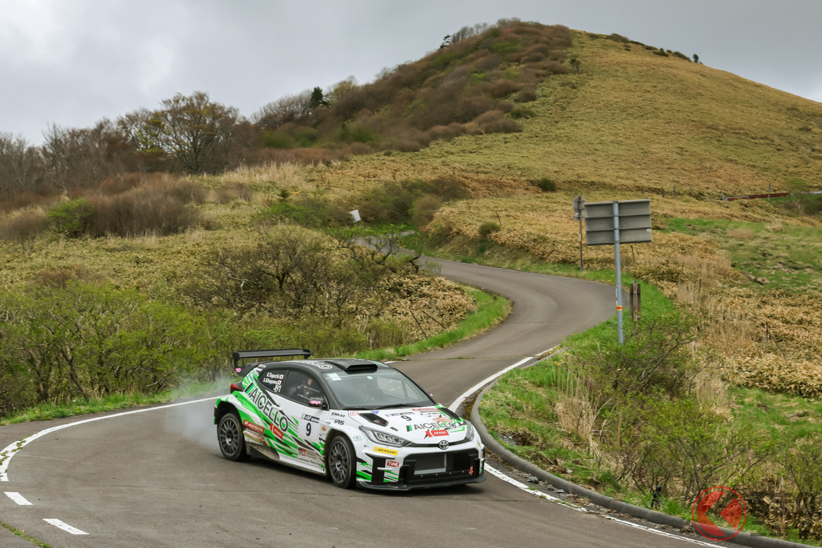 SS5で全日本ラリーで初のステージベストを記録した田口勝彦・北川紗衣組のGRヤリスRally2