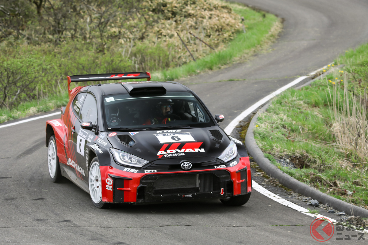 全日本ラリー選手権第3戦「久万高原ラリー」を走行する奴田原文雄・東駿吾組のGRヤリスRally2