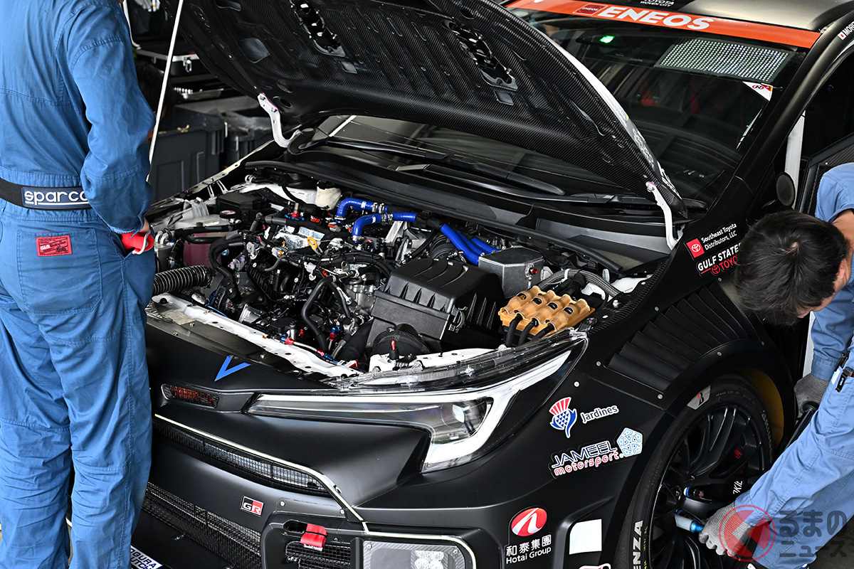 常に注目される「水素エンジンGRカローラ」 2025年シーズンに進化は?(画像は2024年仕様)