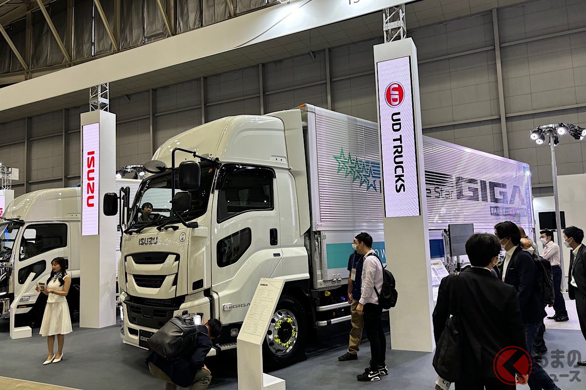 物流の2024年問題、解決に向けた取り組みとは(撮影:筆者/場所:「ジャパントラックショー2024」)