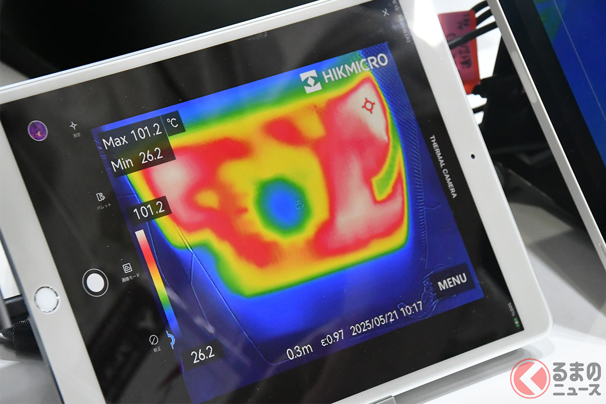 肌が触れた箇所だけ急激に温度が下がる