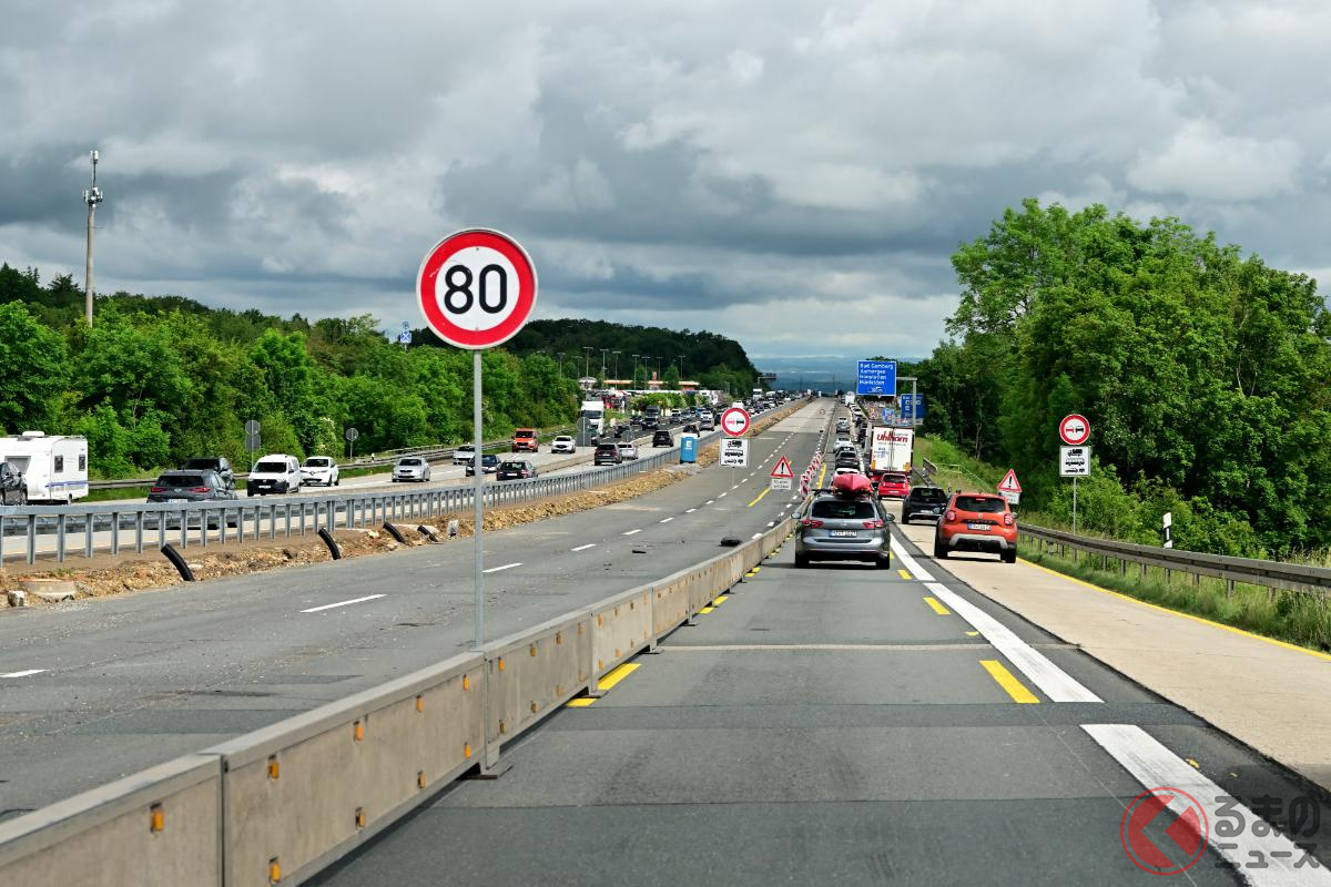アウトバーンの速度標識