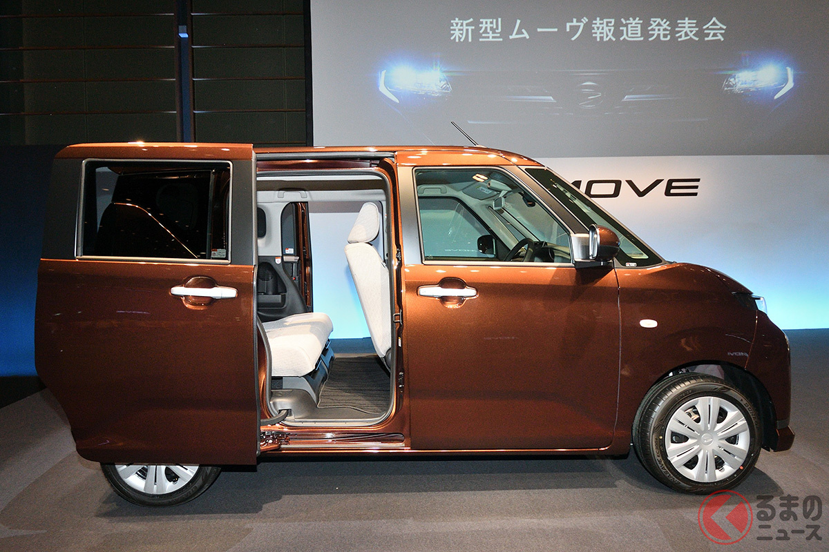 初のスライドドアを装着した新型「ムーヴ」