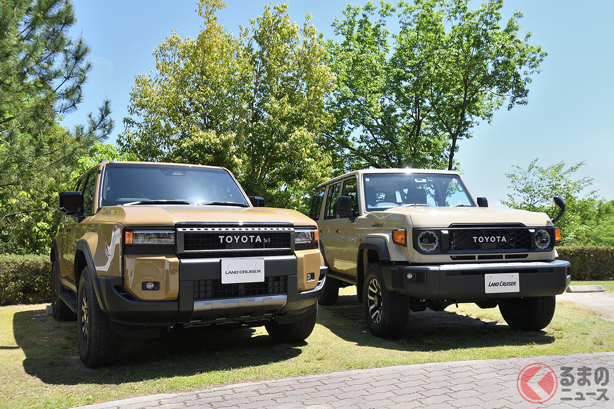 新たに登場した「ランクル250」、日本で再再販された「ランクル70」ともにカクカクSUV