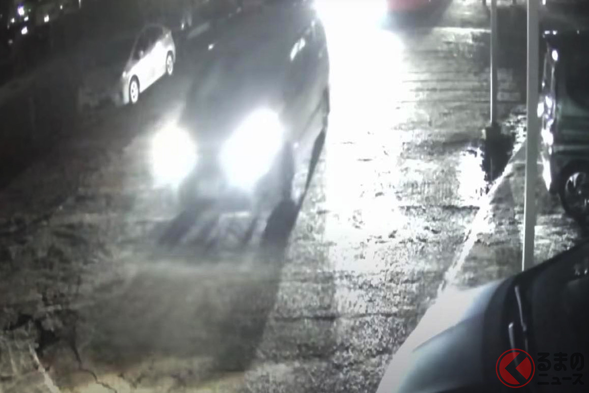 今回、被害を受けた成田空港の民間駐車場「スーパーパーキング」の事件当時の防犯カメラ(画像提供:スーパーパーキング)